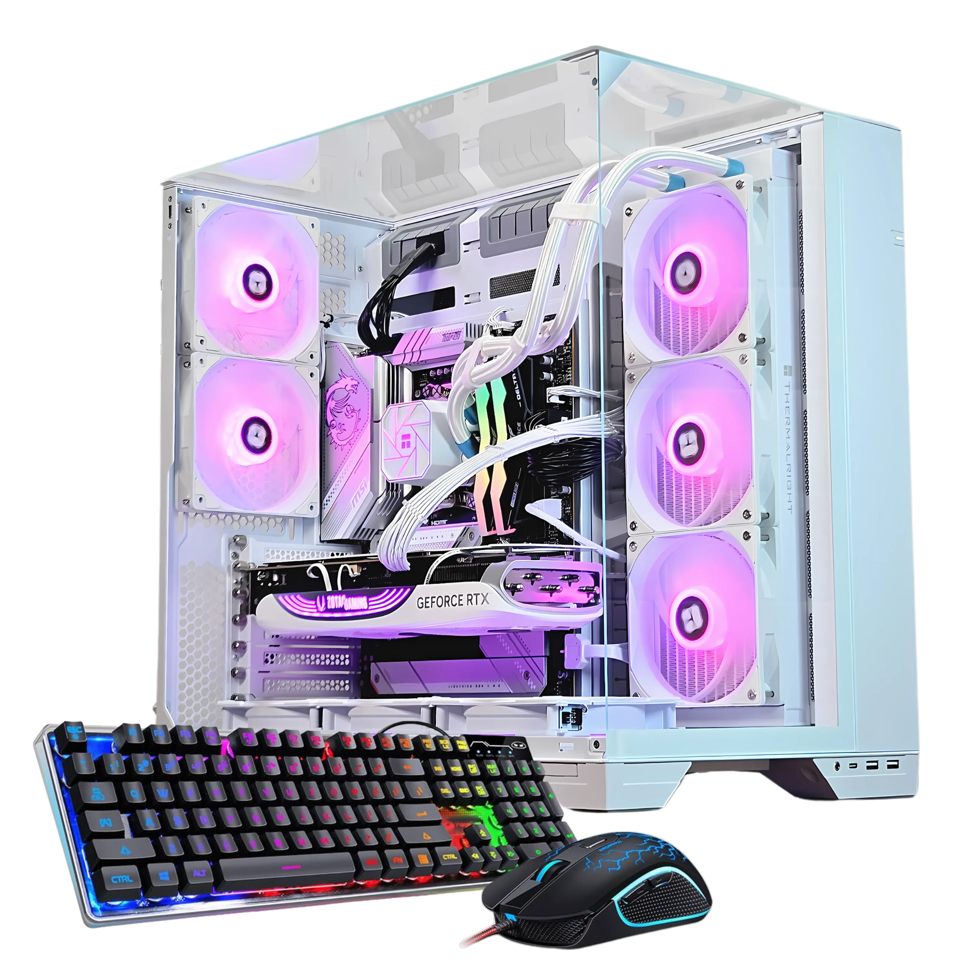 SnowFall Gaming PC - RYZEN 7-7800X3D - RTX 5080 - 32GB DDR5 - 2TB M.2 + Free Mouse & Keyboard - Ai & VR READY