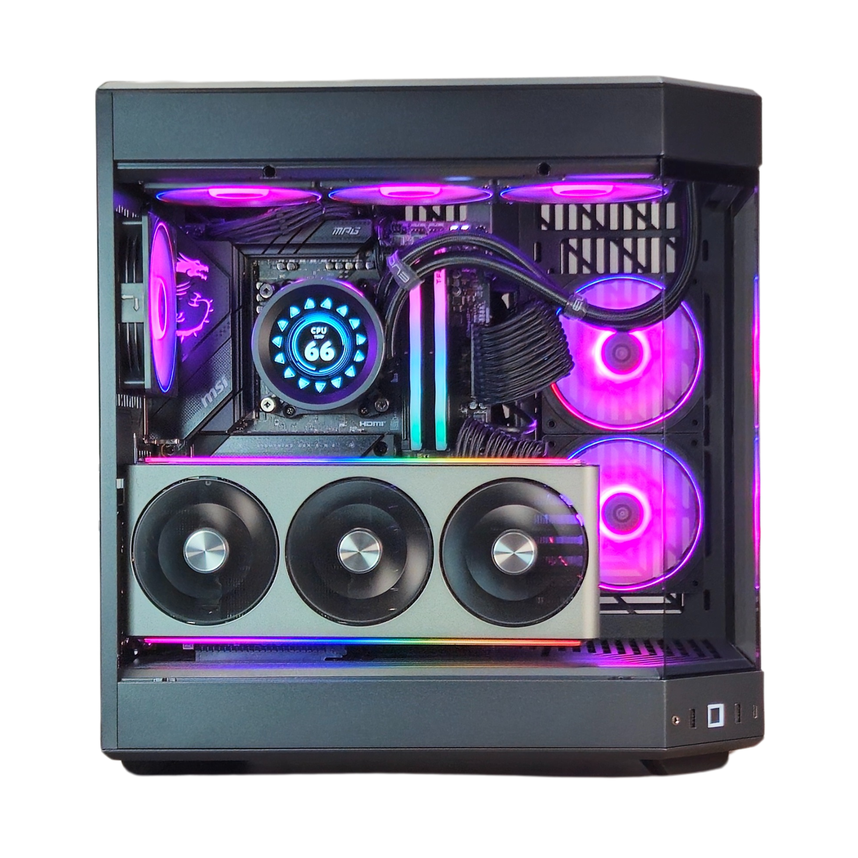 Black Mamba V2 - Custom Gaming PC - RYZEN 7 7800X3D - RX 9070XT 16GB - 2TB SSD + 2TB SSD